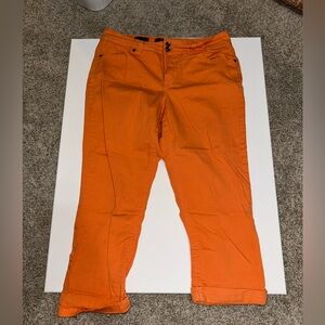 Orange women trousers size 30 or 10 with sparkly pockets by nine west jeans